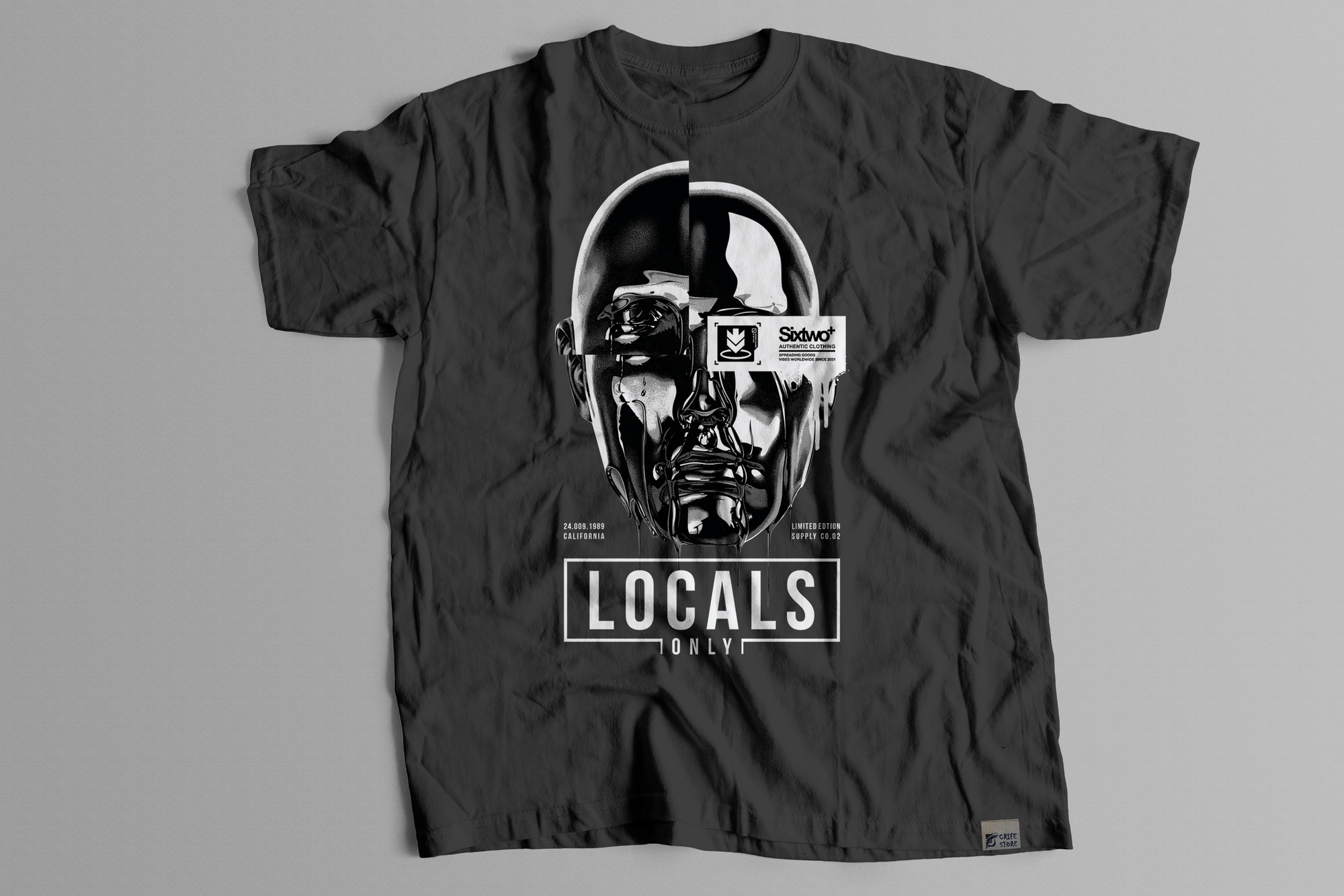 CAMISETA PREMIUM OVERSIZE LOCALS FACE